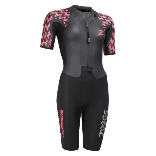 Location - Zoggs RUSHER Pro SHORTY Black Red - Swimrun Femme